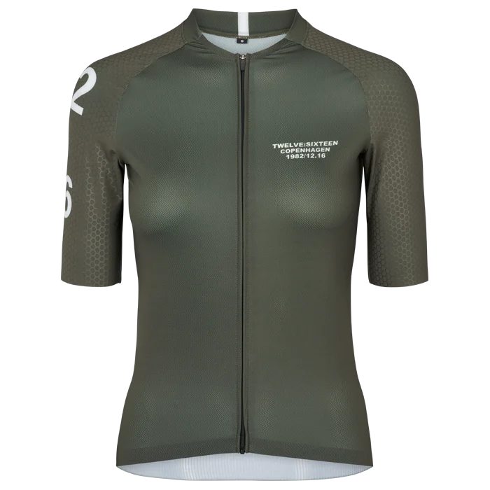 Twelve Sixteen Sky Pro Jersey Rilfe Grøn Kvinder Women's Jersey Top