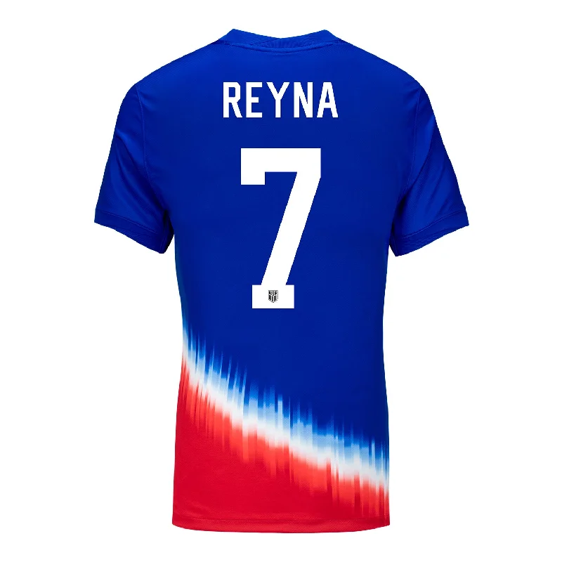 Women's Nike USMNT 2024 American Icon Away Reyna 7 Stadium Jersey Spring Jersey Blouse