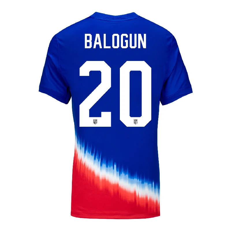 Women's Nike USMNT 2024 American Icon Away Balogun 20 Stadium Jersey Winter Jersey Top