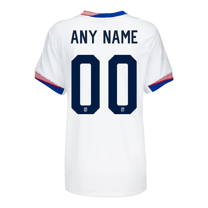 Women's Nike USMNT 2024 Personalized American Classic Home Stadium Jersey Fashion Jersey Blouse