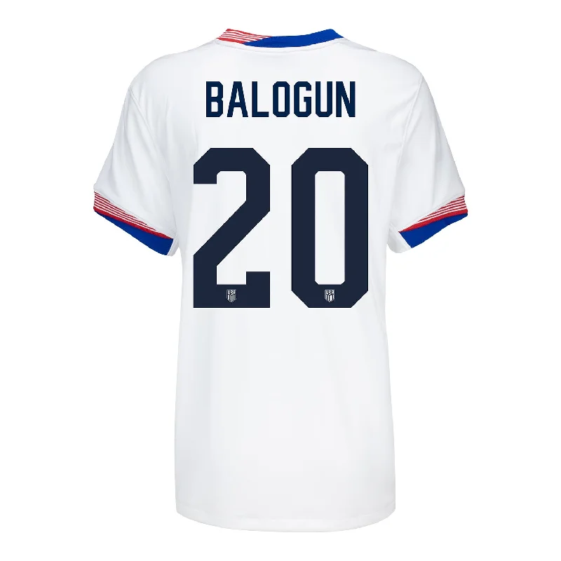 Women's Nike USMNT 2024 American Classic Home Balogun 20 Stadium Jersey Solid Color Jersey Shirt