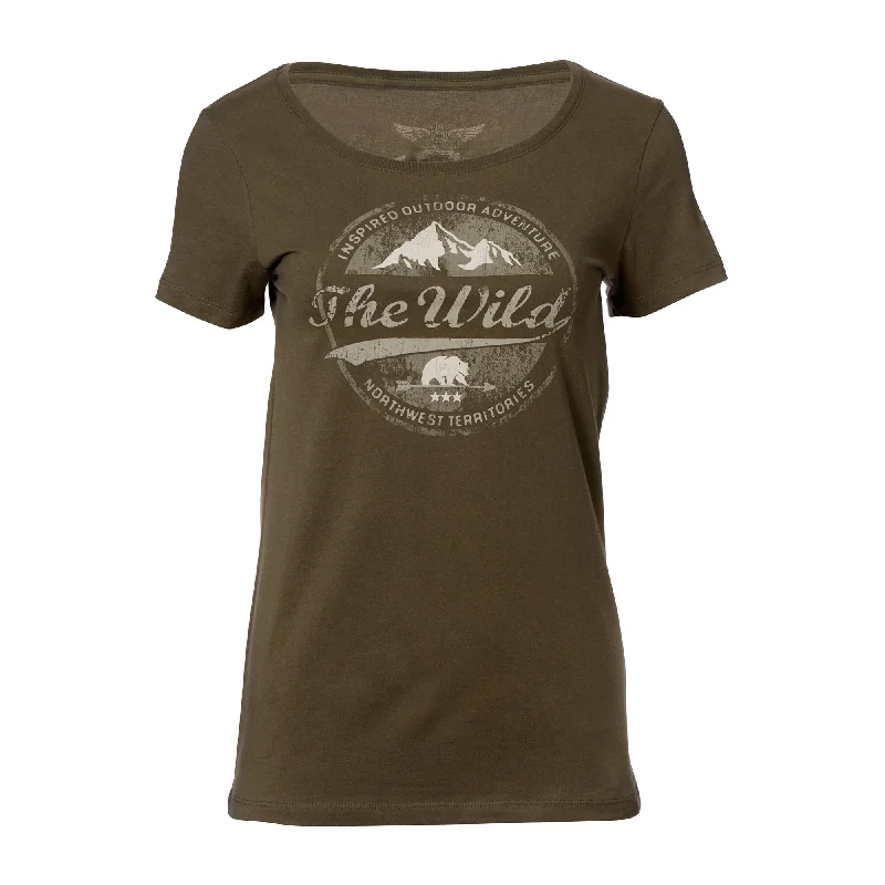 Women's T-Shirt The Wild army Cashmere Blend Cotton Blend Poly Blend