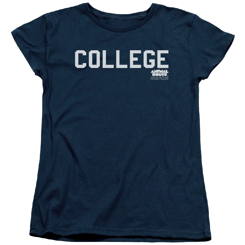 Animal House College - Women's T-Shirt Machine Wash Dry Clean Hand Wash