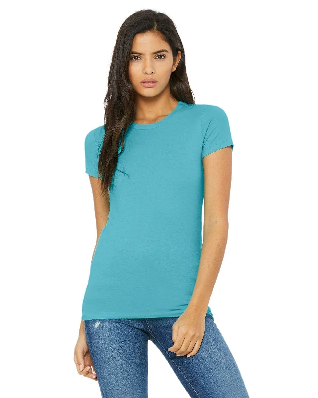 Bella+Canvas Ladies Favorite T-Shirt | Turquoise Notch Collar Peter Pan Collar Cowl Neck