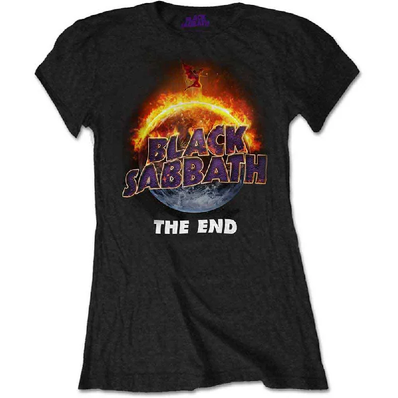 BLACK SABBATH Attractive T-Shirt, The End Embroidered Appliqued Beaded