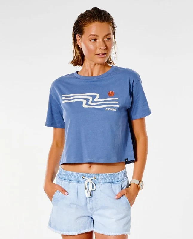 Drifter Crop Tee Zippered Buttoned Snapped