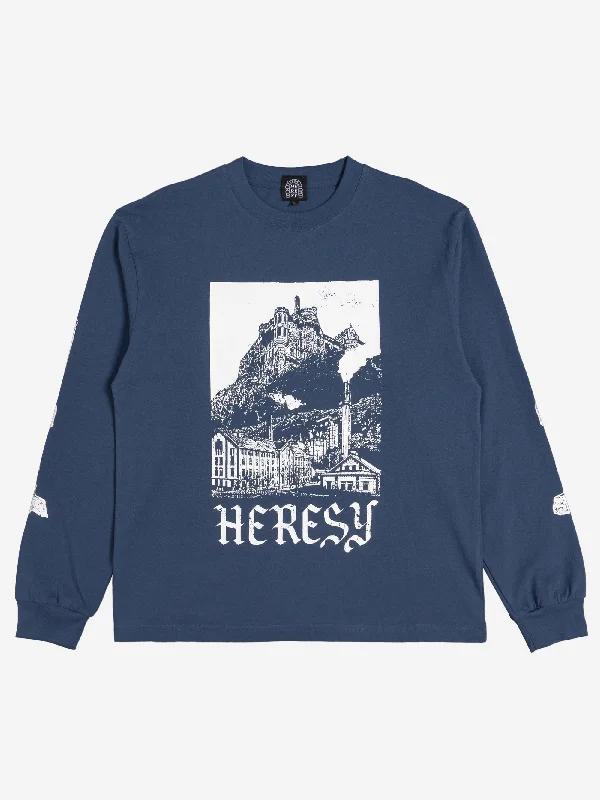 Heresy Moss & Iron T-Shirt - Navy Casual Formal Business