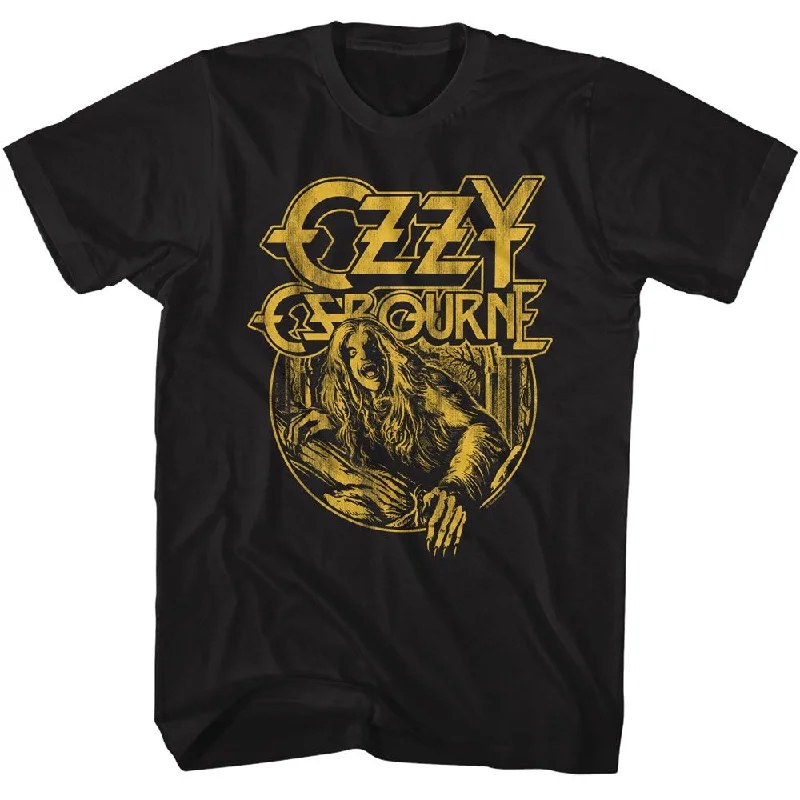 OZZY OSBOURNE Eye-Catching T-Shirt, Bark at the Moon Thin T-Shirt Open Front Quick Dry