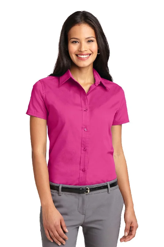 Port Authority Ladies Short Sleeve Easy Care  Shirt.  L508 Handmade Hand-knitted Hand-woven