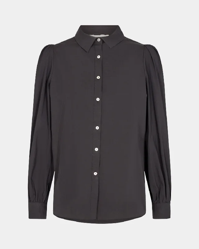 NIKOLESW SHIRT - Black Solid Color Striped Floral