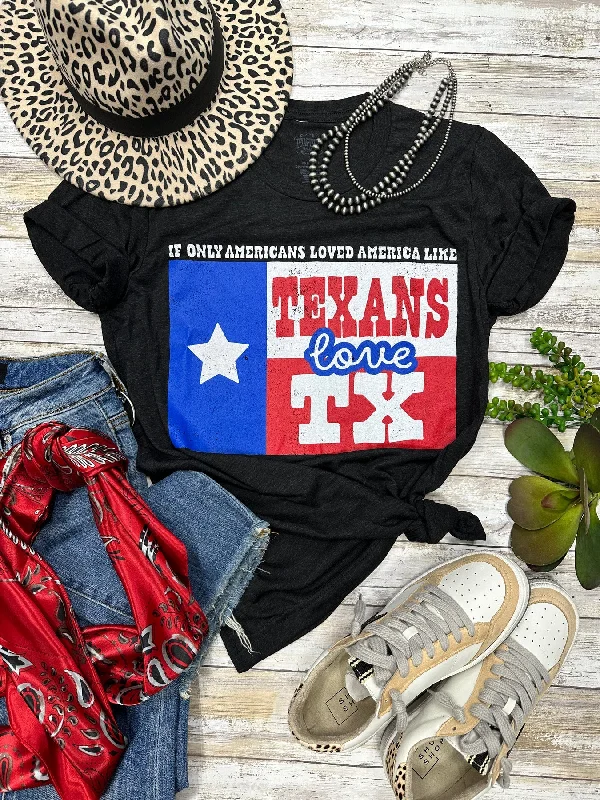 Texans Love Texas V-Neck Tee Terry Blend Velvet Blend Canvas Blend