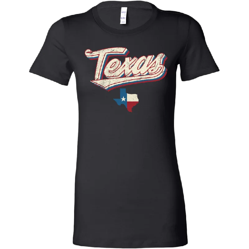 Texas Pride Women's T-shirt Ribbed T-Shirt High Neck Heavyweight