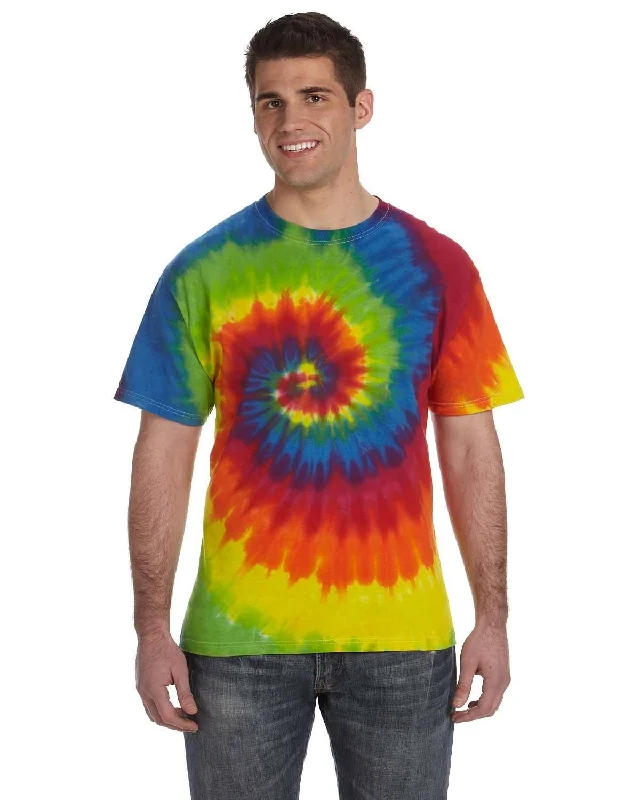 Tie-Dye 100% Cotton Tie-Dyed T-Shirt | Moondance V-Neck T-Shirt Long Sleeve Cotton