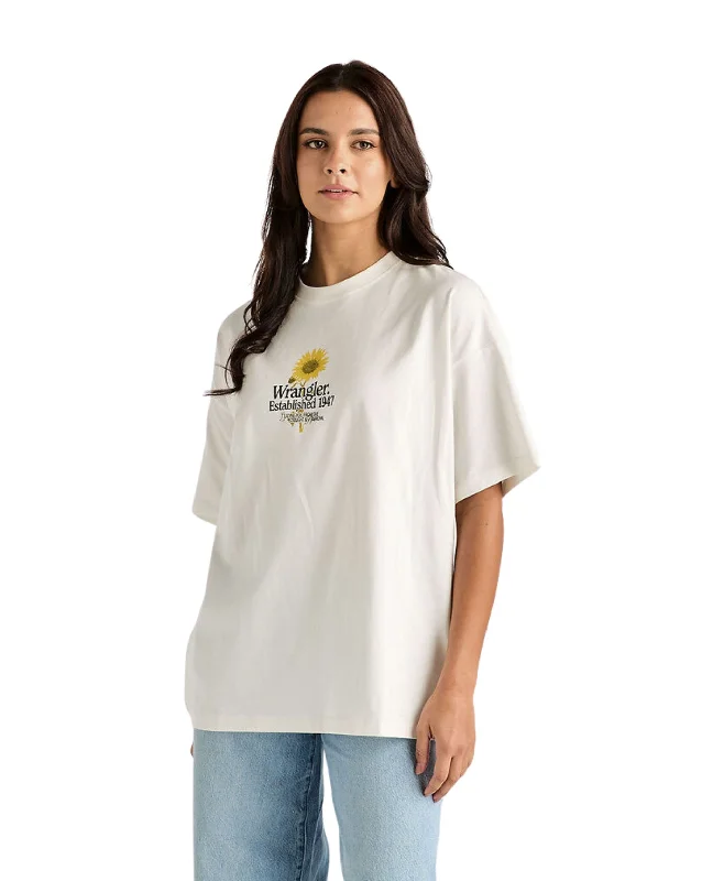 Sunflower Boxy Tee Zippered Front Buttoned Front Snap Front