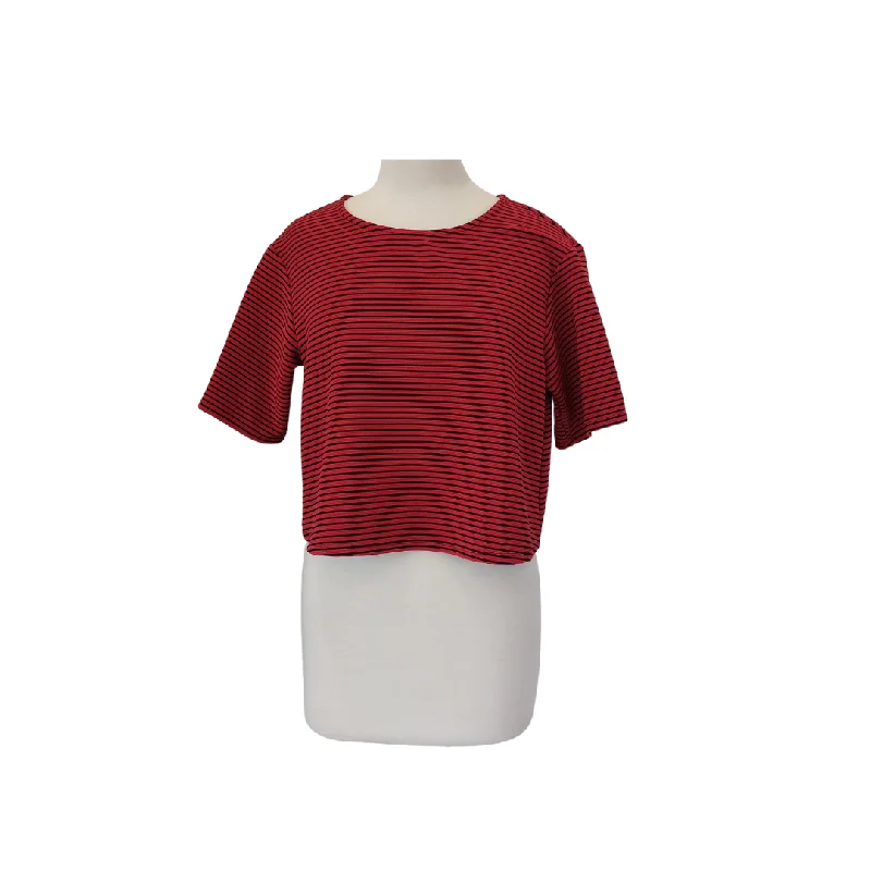 BCBGeneration Red & Black Striped Knit Top | Gently Used | Bohemian Knit Top