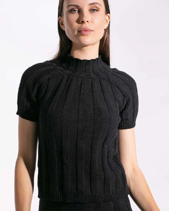 Briana Knit Top Festive Knit Tee