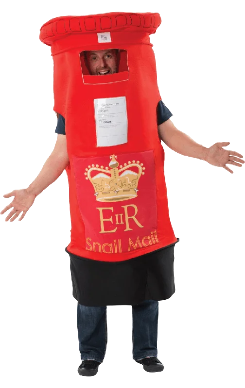 Adult Postbox Fancy Dress Costume Tunics Trendy modern