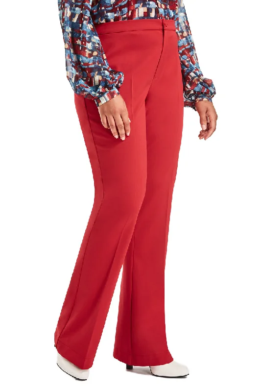 MARINA RINALDI Women's Red Rosa Classic Dress Pants 24W / 33 $385 NWT Tunics Floral girly