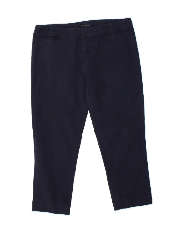 TOMMY HILFIGER Womens Cropped Trousers US 10 Large W34 L23 Navy Blue Trousers Polka Dot Cute TOMMY HILFIGER Womens Cropped Trousers US 10 Large W34 L23 Navy Blue Trousers Polka Dot Cute