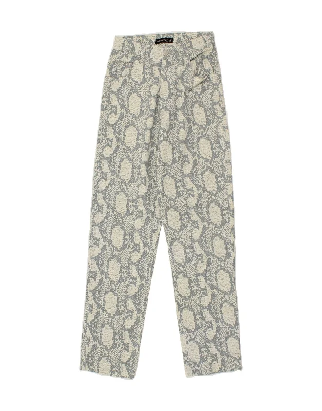 VINTAGE Womens High Waist Casual Trousers IT 42 Medium W24 L28 Grey Trousers Tapered Slim Fit VINTAGE Womens High Waist Casual Trousers IT 42 Medium W24 L28 Grey Trousers Tapered Slim Fit