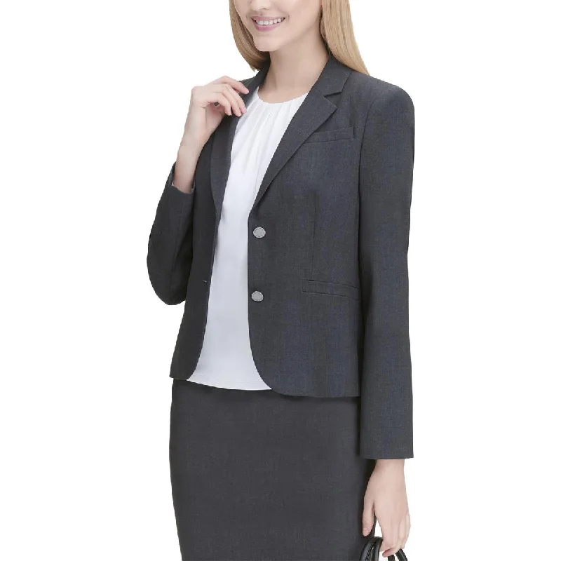 Womens Heathered Lined Blazer Women's Denim Suit