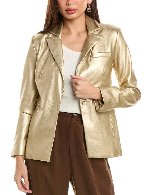 Elie Tahari Metallic Blazer Women's Simple Blazer