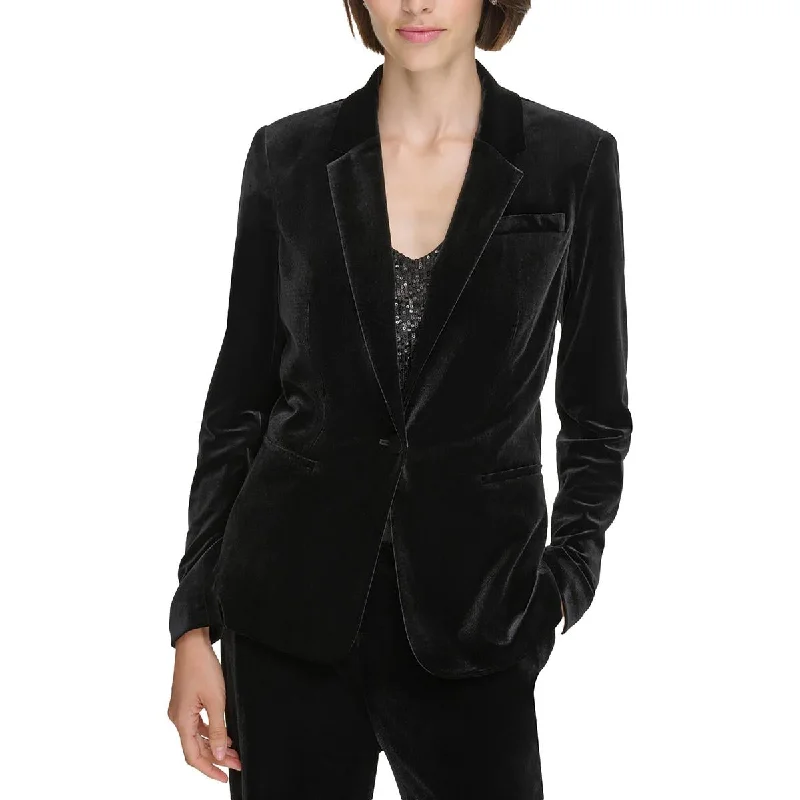 Womens Velvet Business One-Button Blazer Women's Fashion Blazer