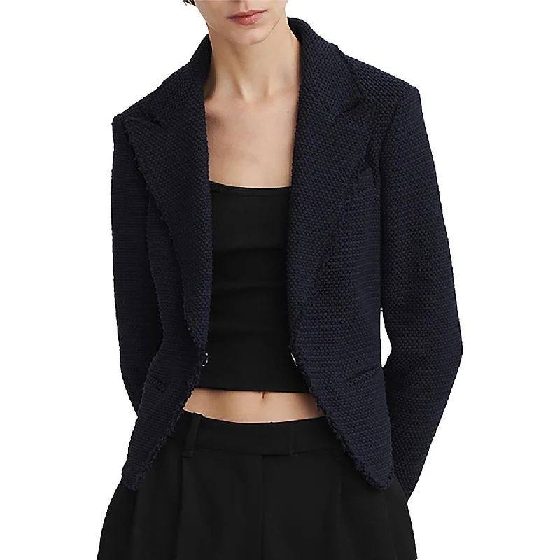 Elle Womens Tweed Business Open-Front Blazer Women's High-End Blazer