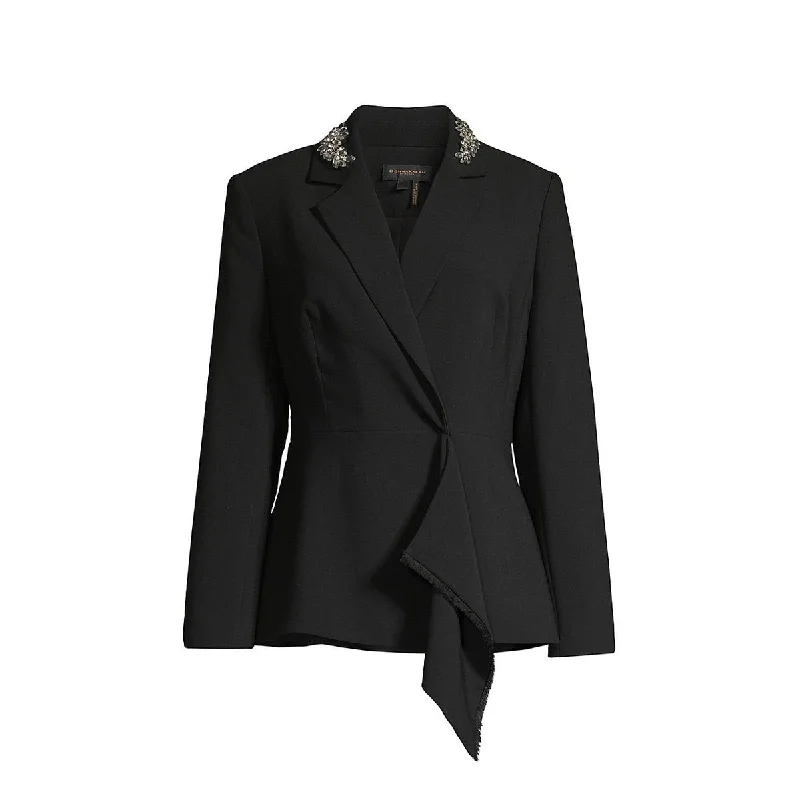 Womens Rhinestone Office One-Button Blazer Women's Elegant Suit