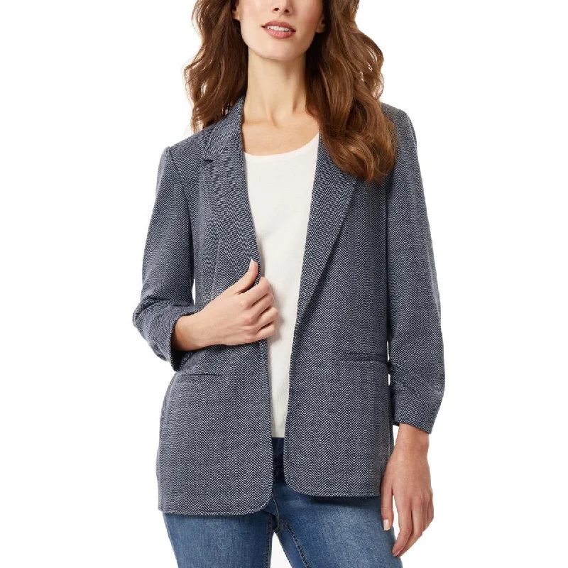 Womens Ruched Office Open-Front Blazer Women's Classic Blazer