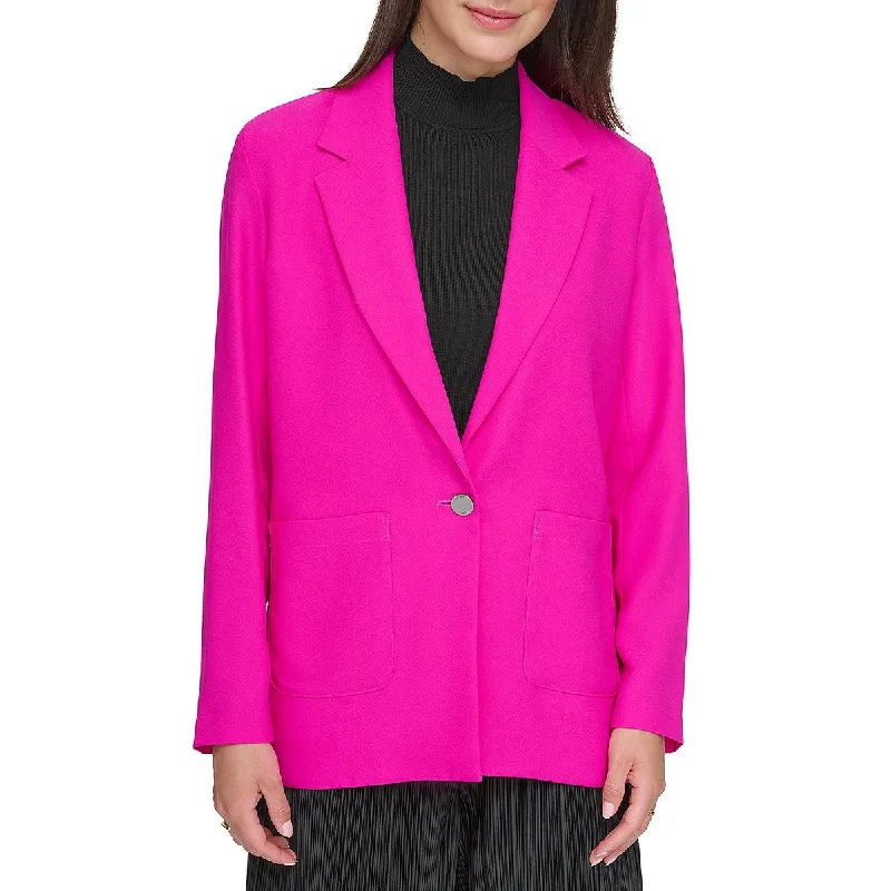 Womens Solid Business One-Button Blazer Women's Fashion Blazer