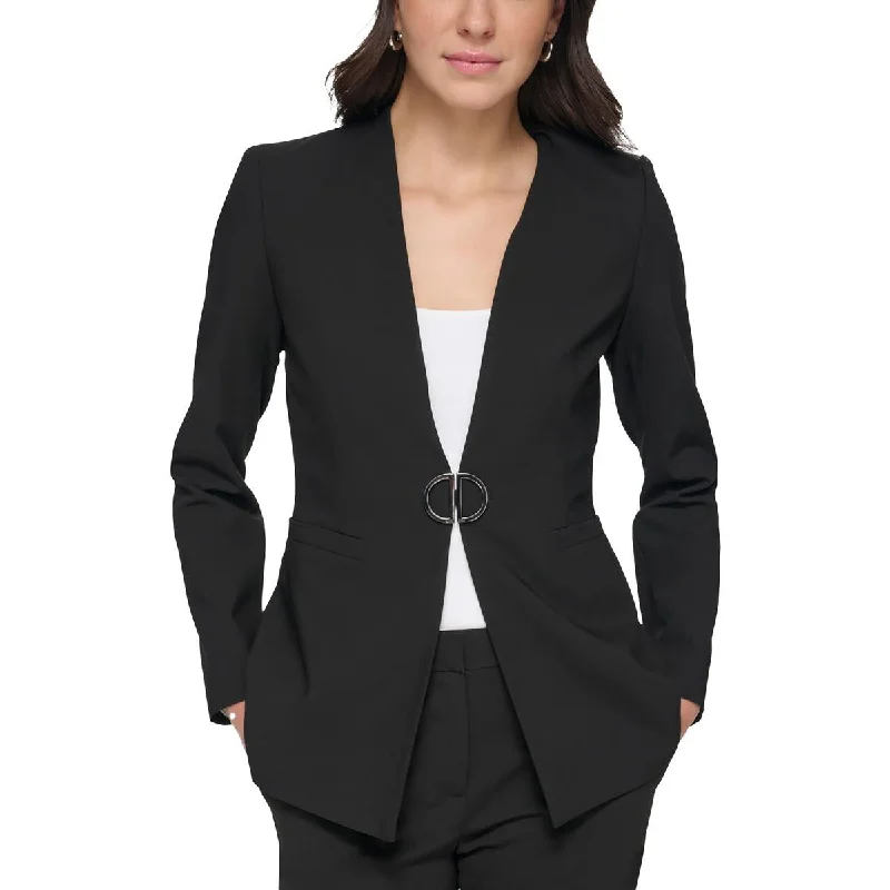 Petites Womens Suit Separate Work Wear Collarless Blazer Women's High-End Blazer