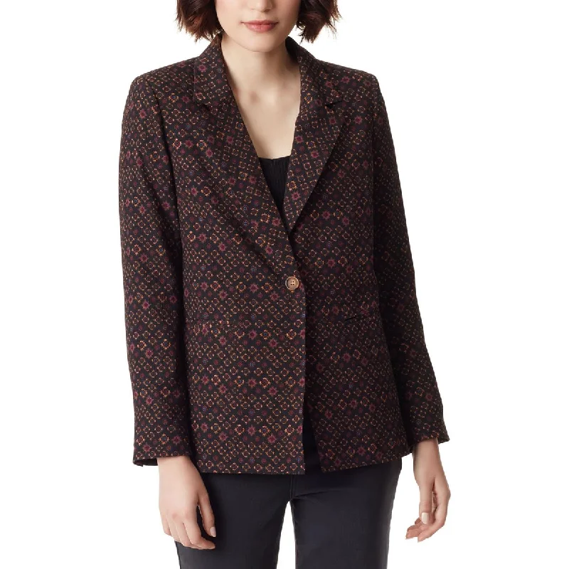 Womens Printed Office One-Button Blazer Women's Elegant Suit