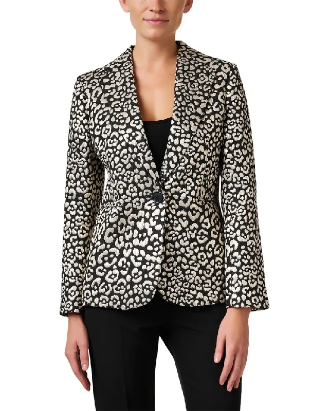 Helene Berman Goldie Animal Print Blazer Women's Luxury Jacket