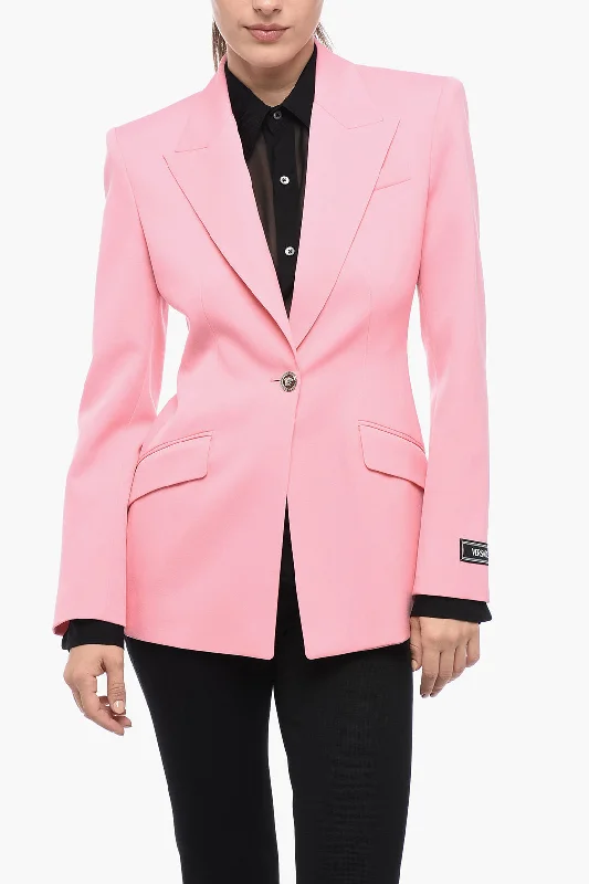 Versace Single Breasted Blazer With Jewel Button 40 Italian size Women's Trendy Suit