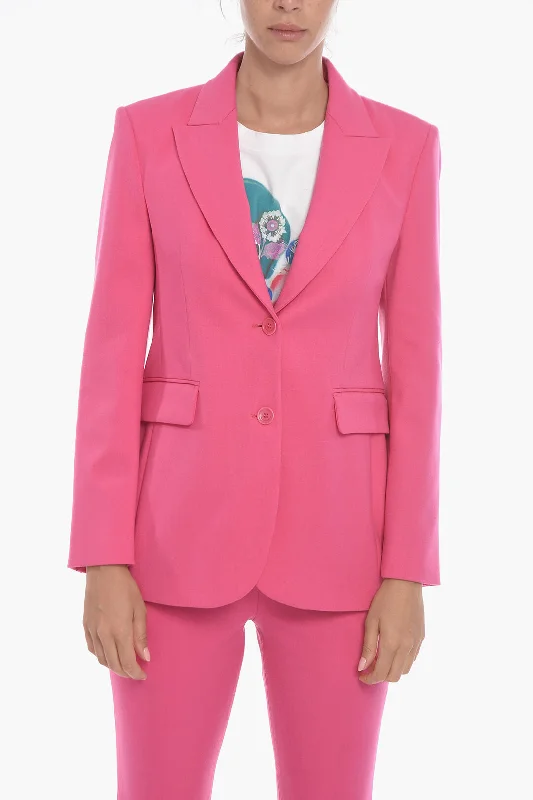 Ermanno Scervino Single-breasted Lined Blazer with Peak Lapel 42 Italian size Women's Fashion Blazer