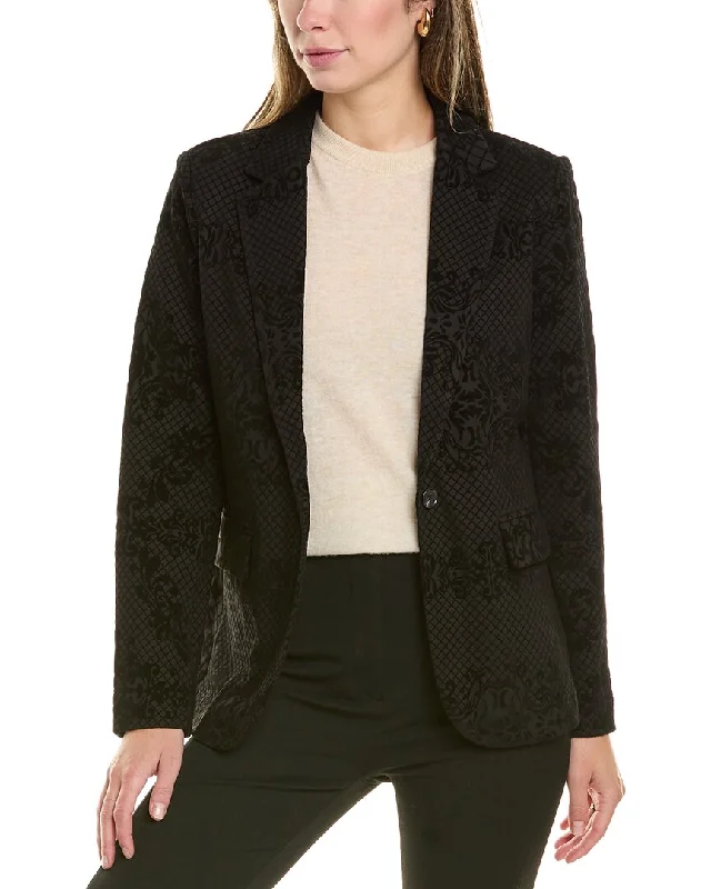 Nanette Nanette Lepore Velvet Damask Blazer Women's High-End Blazer