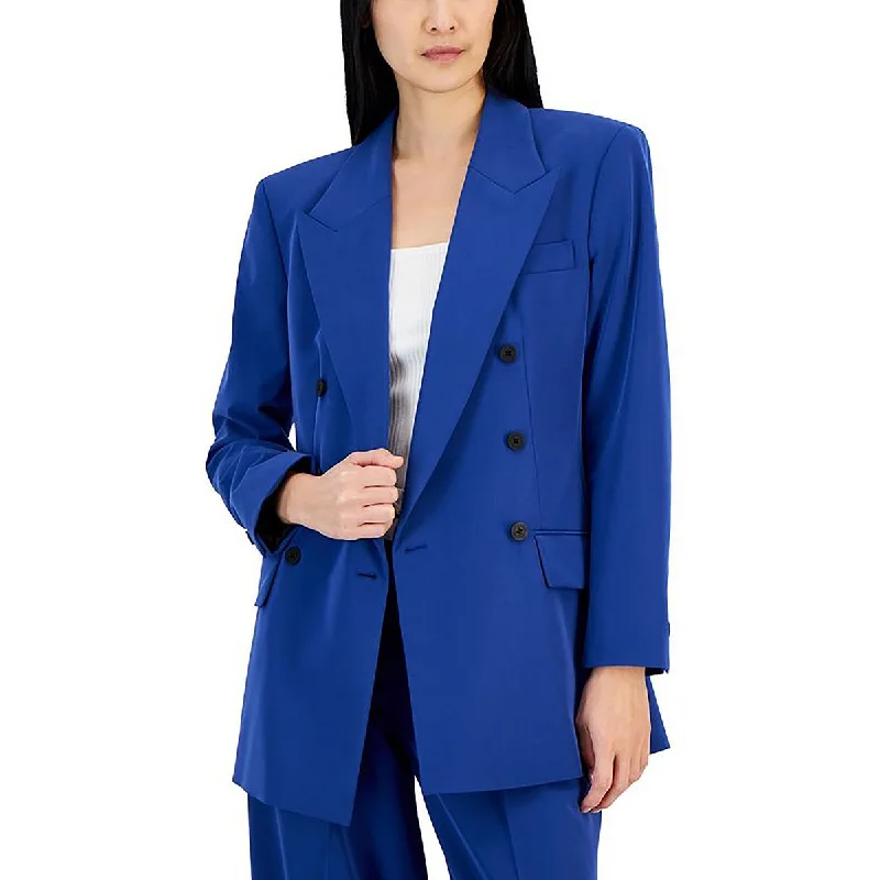 Womens Long Workwear Double-Breasted Blazer Women's Boutique Suit