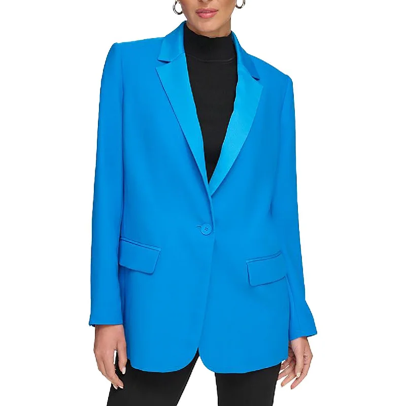 Womens Solid Office One-Button Blazer Women's Unique Blazer