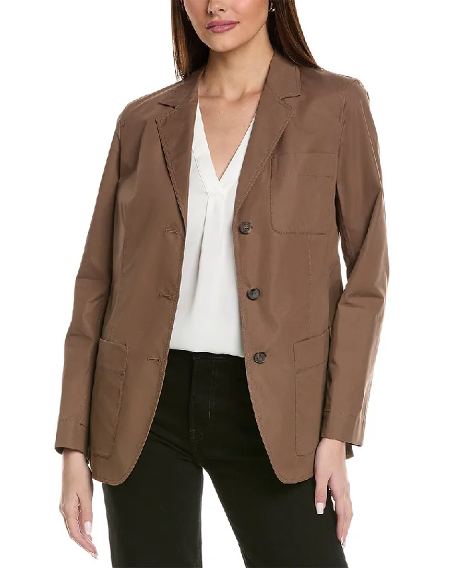 Lafayette 148 New York Patch Pocket Single Breasted Blazer Women's Pencil Blazer