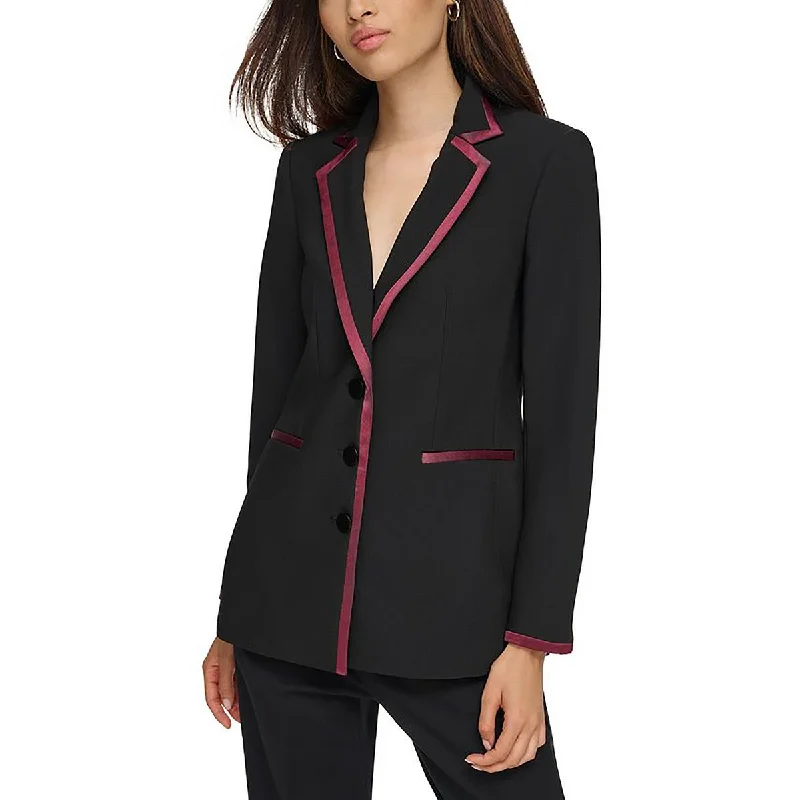 Womens Tuxedo Contrast Trim Double-Breasted Blazer Milan Custom Blazer