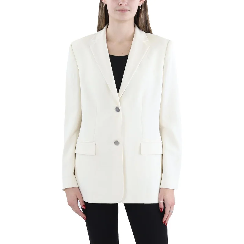 Womens Solid Office Two-Button Blazer Women's Vacation Suit