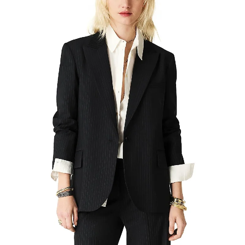 Payne Womens Wool Blend Suit Separate One-Button Blazer Women's Handmade Blazer