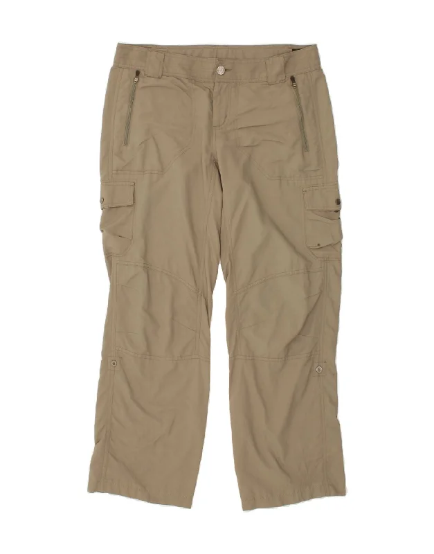 COLUMBIA Womens Straight Cargo Trousers US 10 Large W34 L29  Beige Nylon Trousers Winter Warm