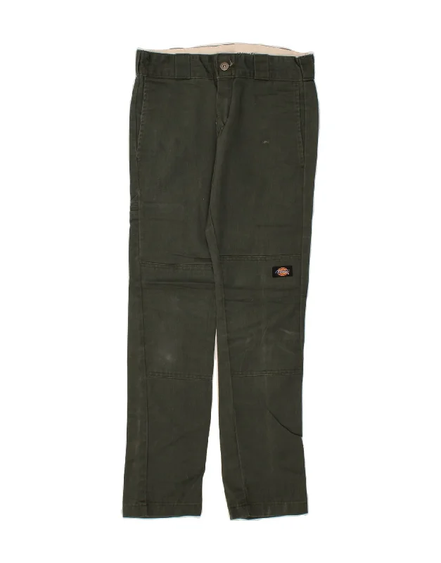 DICKIES Womens Straight Cargo Trousers W28 L30 Khaki Cotton Trousers Polka Dot Cute