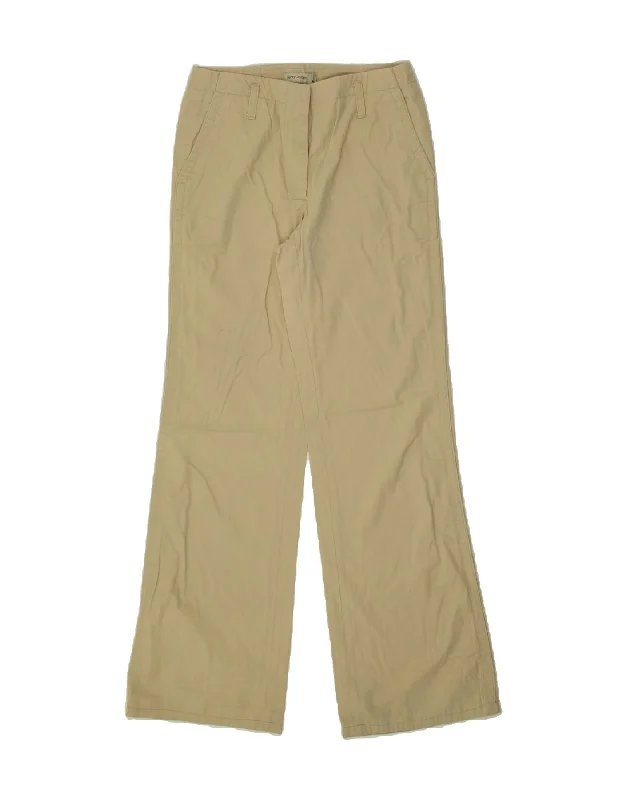 HENRY COTTONS Womens Bootcut Chino Trousers EU 38 Medium W28 L31  Beige Trousers Elastic Waist Soft