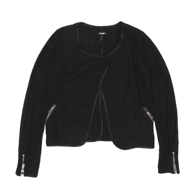 JENNYFER Blazer Knit Jacket Black Womens S Women's Classic Blazer