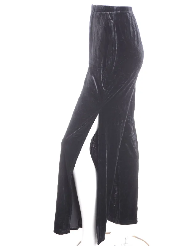 Label Split Side Velvet Trousers Trousers Leisure Comfortable