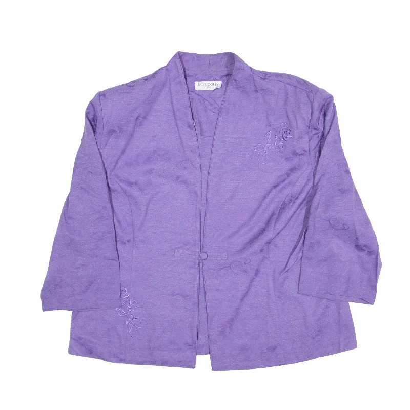 MISS DORBY Blazer Jacket Purple Womens M Spring Women's Coat