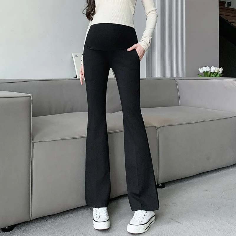 NiDELL: Women’s Vintage Slim Fit Trousers Belly Support For Autumn Trousers Pleated Formal